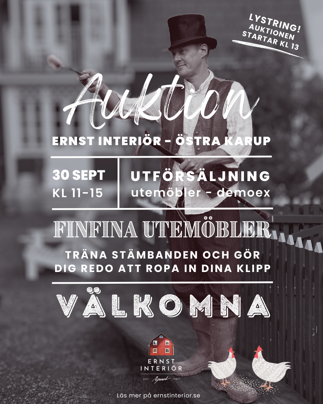 Auktion på Ernst Interiör i Östra Karup